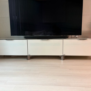 리바트 노빌레 거실장 다릿발형 AV 바디 화이트 3개(낱개도 가능)