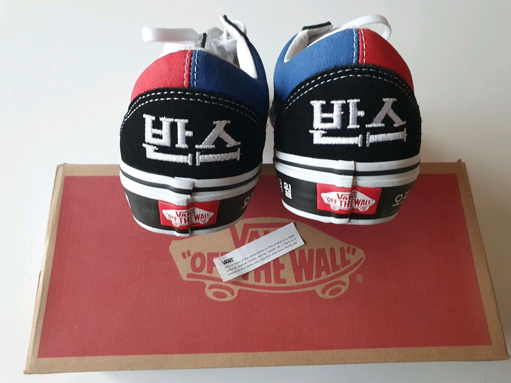 반스 올드스쿨 코리안 타이포그래피 레이싱 레드 블랙(265)--2