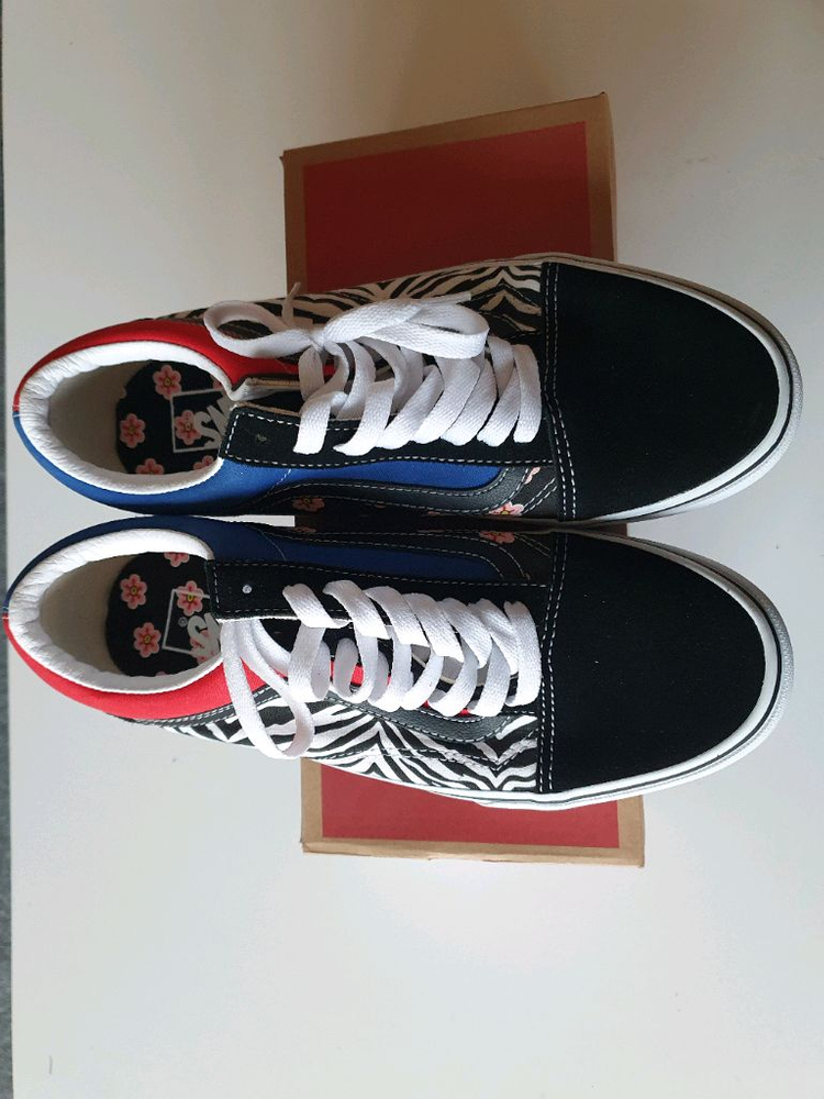 반스 올드스쿨 코리안 타이포그래피 레이싱 레드 블랙(265)--3