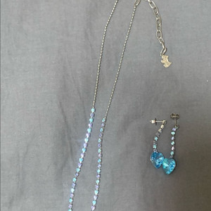 아가타 귀걸이 목걸이 세트