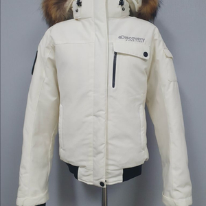 디스커버리 밀포드 숏 패딩 점퍼 구스다운 라쿤퍼