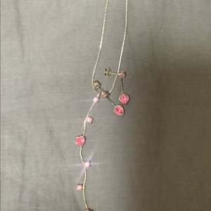 아가타 귀걸이 목걸이 세트