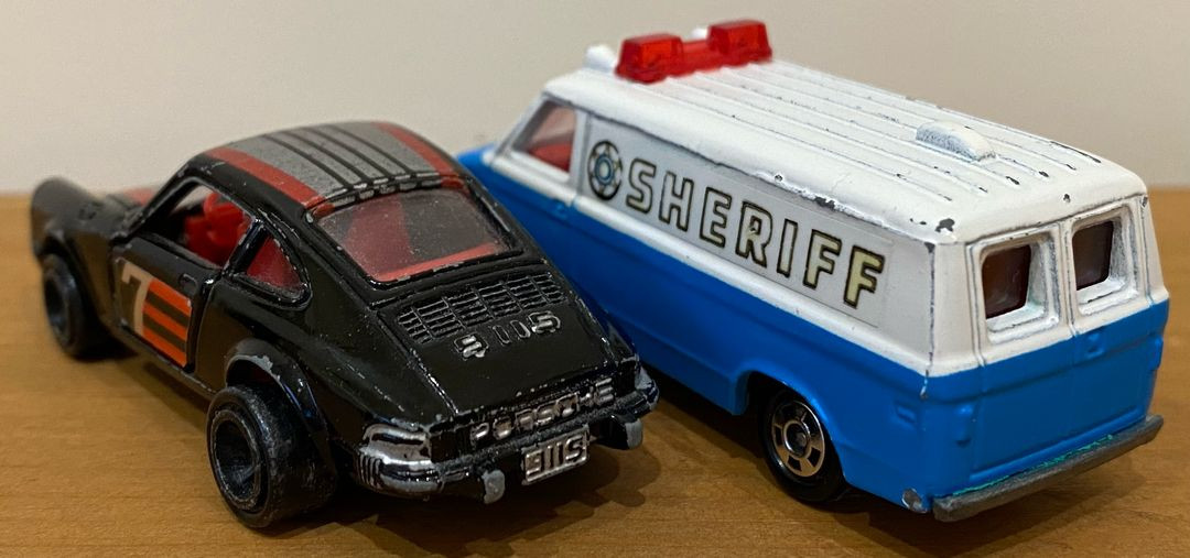 토미카 일본제 포르쉐 911S, 쉐보레 쉐비밴 2대 세트 수집품 장식품 고전완구 이미지