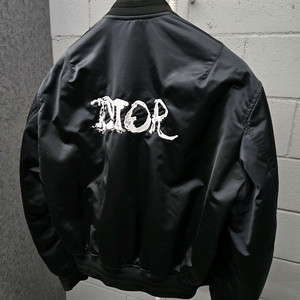 디올 피터도이그 백로고 봄버 블루종 자켓