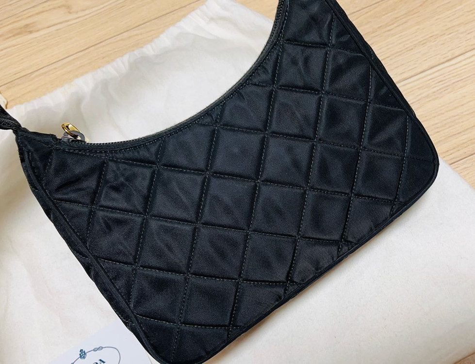 프라다 1NE051 리나일론 퀼팅 호보백--4