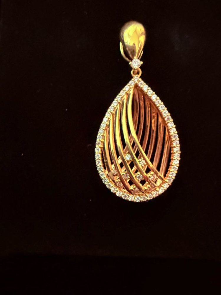 70만원대 14k 옐로우골드, 핑크골드 물방울 펜던트 50만원 판매해요 이미지