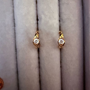 14k 금 큐빅 원터치링 귀걸이 1.44g 28만거래