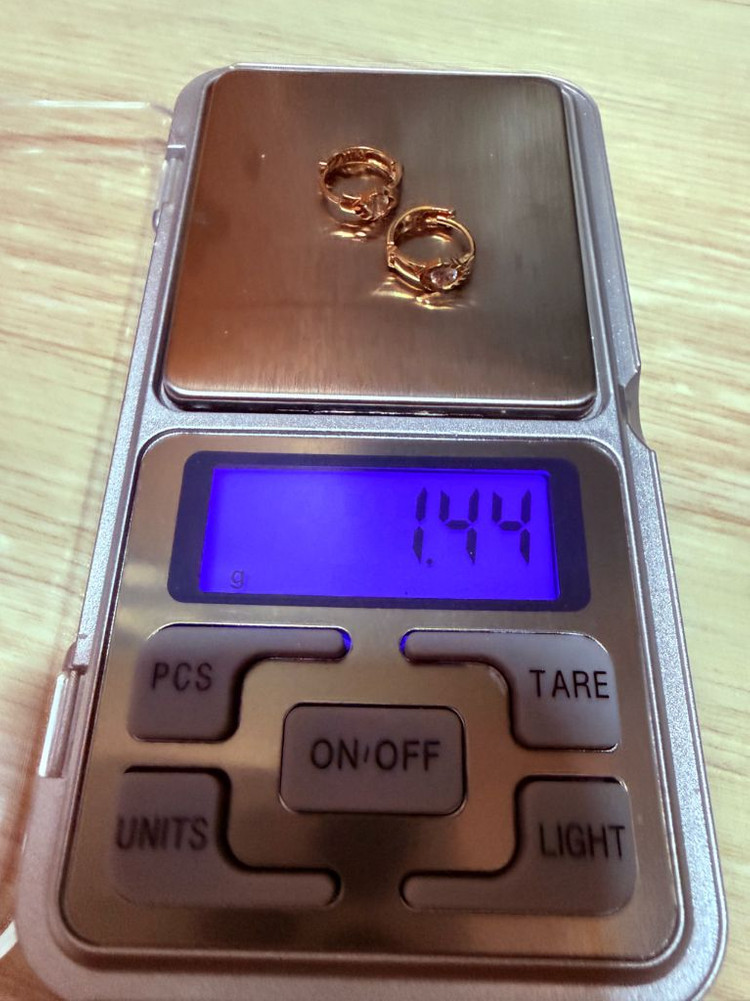 14k 금 큐빅 원터치링 귀걸이 1.44g 28만거래 이미지