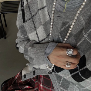 LCVY 코스모폴리탄줄라이 - 아가일 가디건