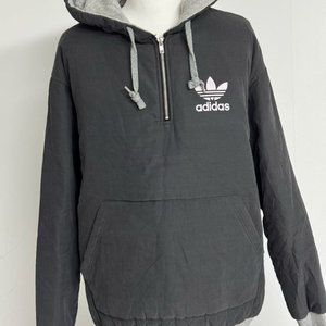 아디다스 후드 반집업 블랙 L