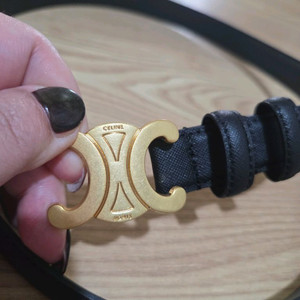 셀린느 블랙 가죽벨트