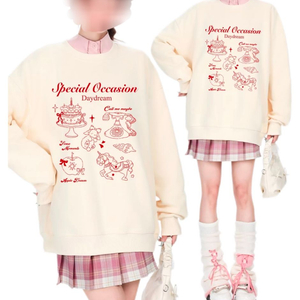 크림 아이보리 맨투맨