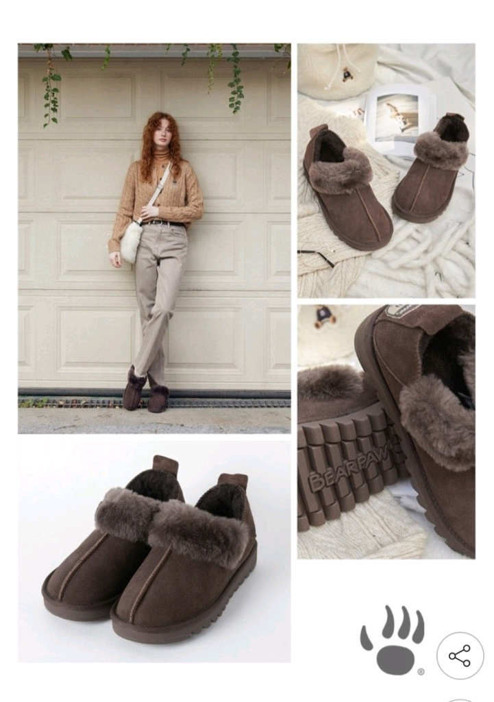 베어파우 양털 슬립온 여성 255사이즈--9