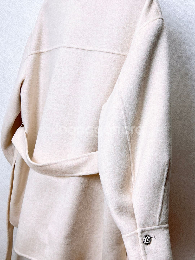 마쥬 울 벨티드 셔츠 코트--6