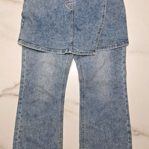 더데이걸 부츠컷 레이어드 데님 팬츠 160사이즈