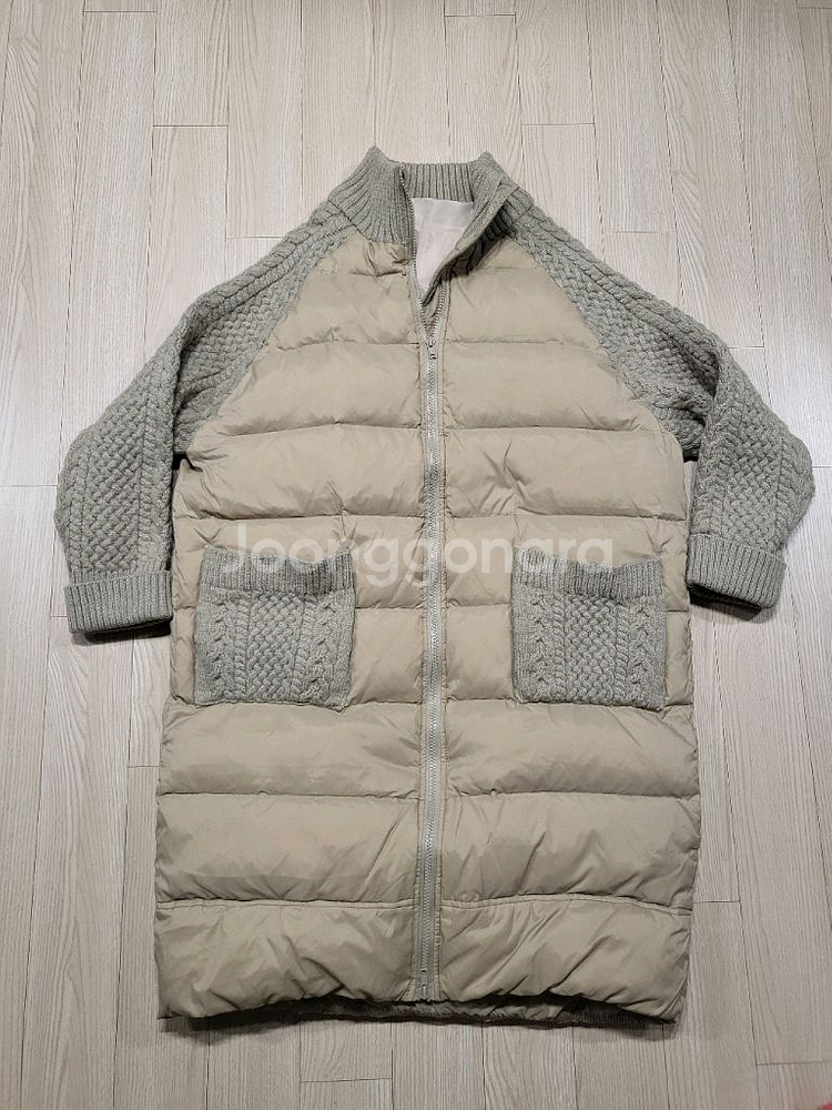 (새제품) 캐시미어 니트 덕다운 패딩 점퍼 자켓--2