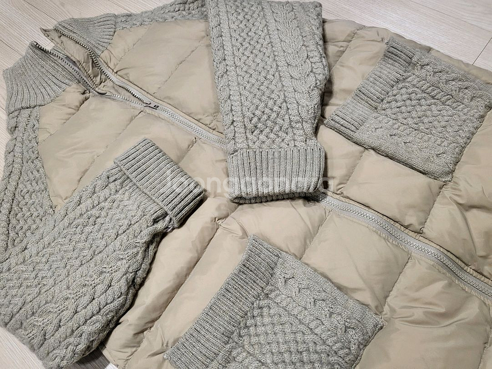 (새제품) 캐시미어 니트 덕다운 패딩 점퍼 자켓--3