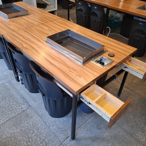 118번 고기집 로스타테이블 고기불판 가스렌지 버너 식탁 업소용 구이 중고 로스터 가스레인지테이블