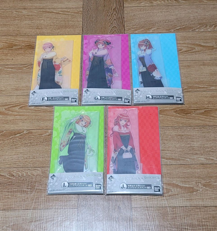 (일괄) 제일복권 5등분의 신부 따스함을 나누며 F, G, H, I, J상 빅 아크릴 스탠드 이미지