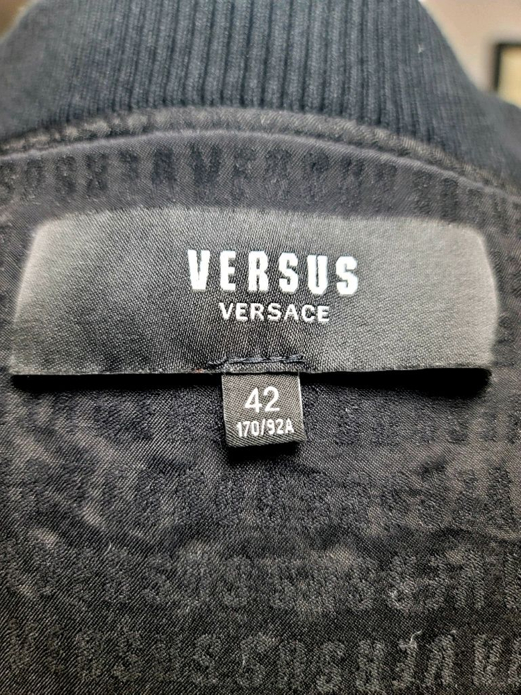 베르사체 플라워 프린팅 블루종 자켓--8