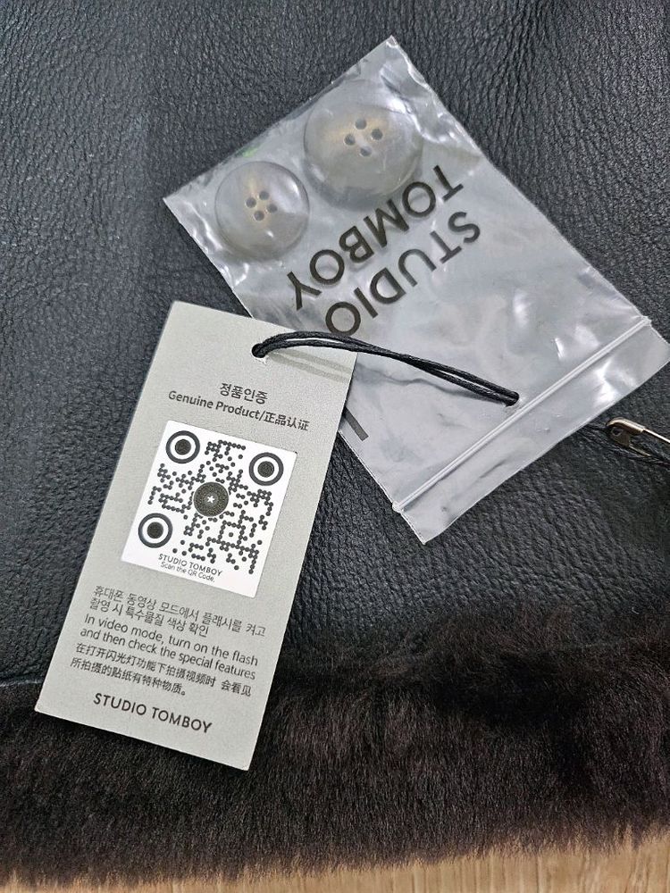 스튜디오톰보이 천연모피 양가죽 무스탕(택도있는 새상품)--5