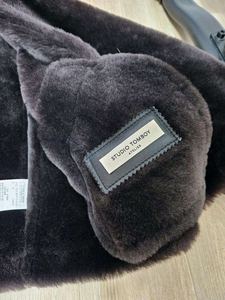 스튜디오톰보이 천연모피 양가죽 무스탕(택도있는 새상품)--6