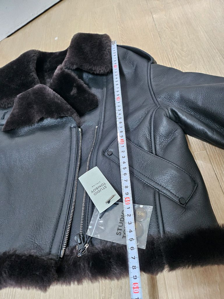 스튜디오톰보이 천연모피 양가죽 무스탕(택도있는 새상품)--8