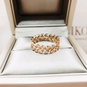 미꼬 18k 천연다이아파베 라우라링(반지) 13호