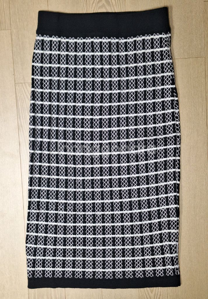 제시뉴욕 다이아몬드 브이넥 니트, 스커트 세트--4