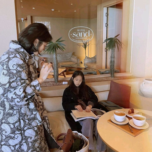 위꼬모 파리지엔 양면누빔(페이즐리+브라운)