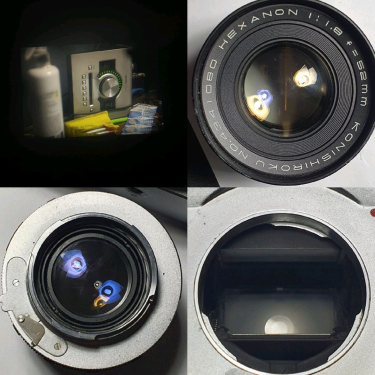 수동 빈티지 기계식 필름카메라 세트/코니카 FP+52mm렌즈 마운트+스트로브+가방/레트로 로모 앤틱 감성 필카--8