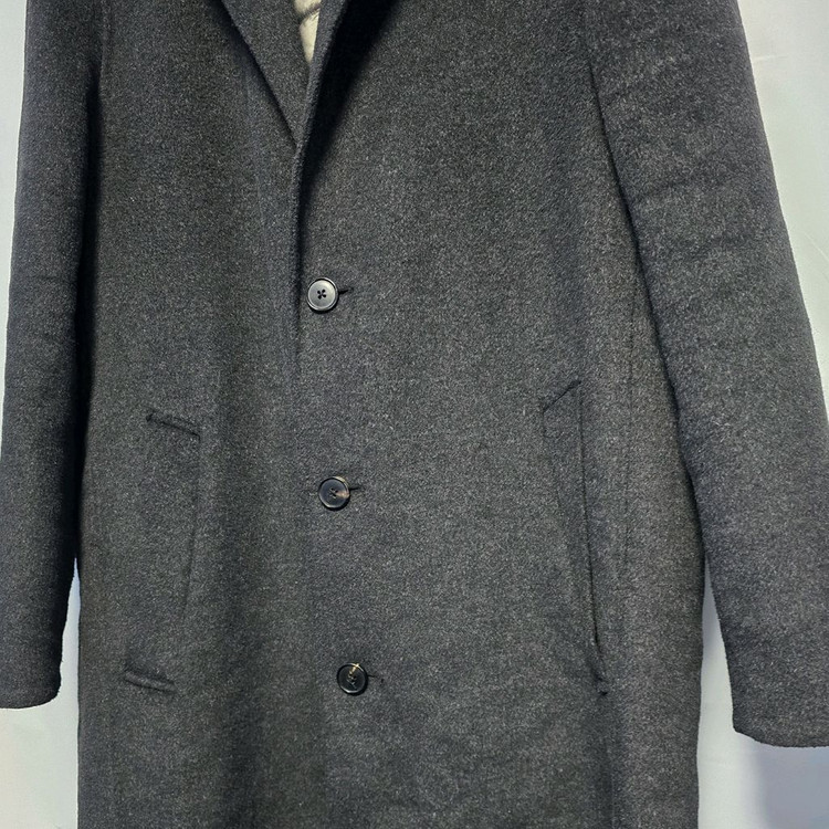 [100] 앤드지 울 핸드메이드 싱글 코트 구스다운 차콜 #WH--2