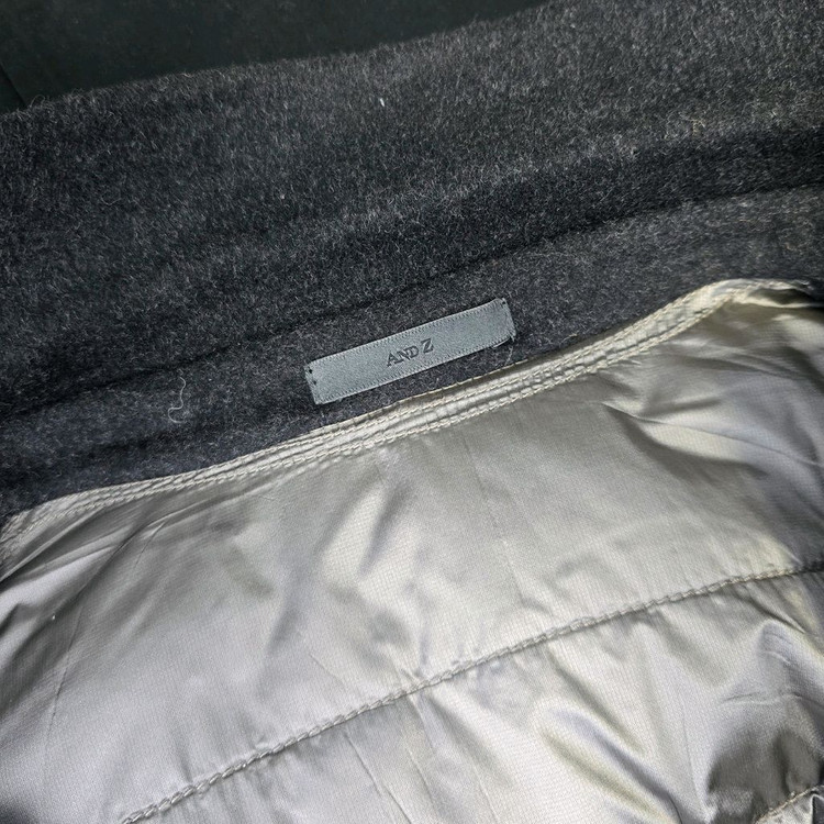 [100] 앤드지 울 핸드메이드 싱글 코트 구스다운 차콜 #WH--4