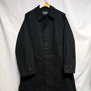 [100(M)] 프리즘웍스 오버사이즈 면 발마칸 코트 블랙 트렌치 #TH