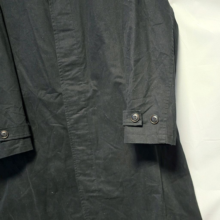 [100(M)] 프리즘웍스 오버사이즈 면 발마칸 코트 블랙 트렌치 #TH--4