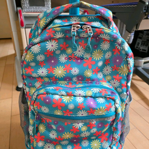 J World New York 플라워 패턴 롤링 백팩입니다.