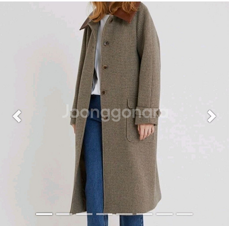 마론에디션 체크 롱코트 롱코트--1