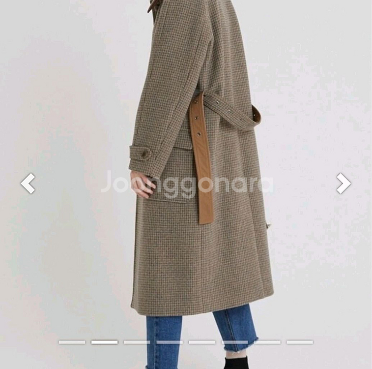 마론에디션 체크 롱코트 롱코트--2