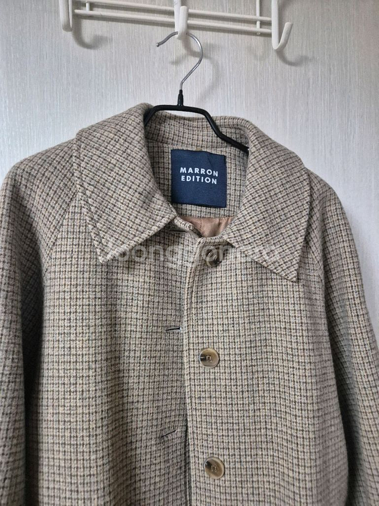마론에디션 체크 롱코트 롱코트--5