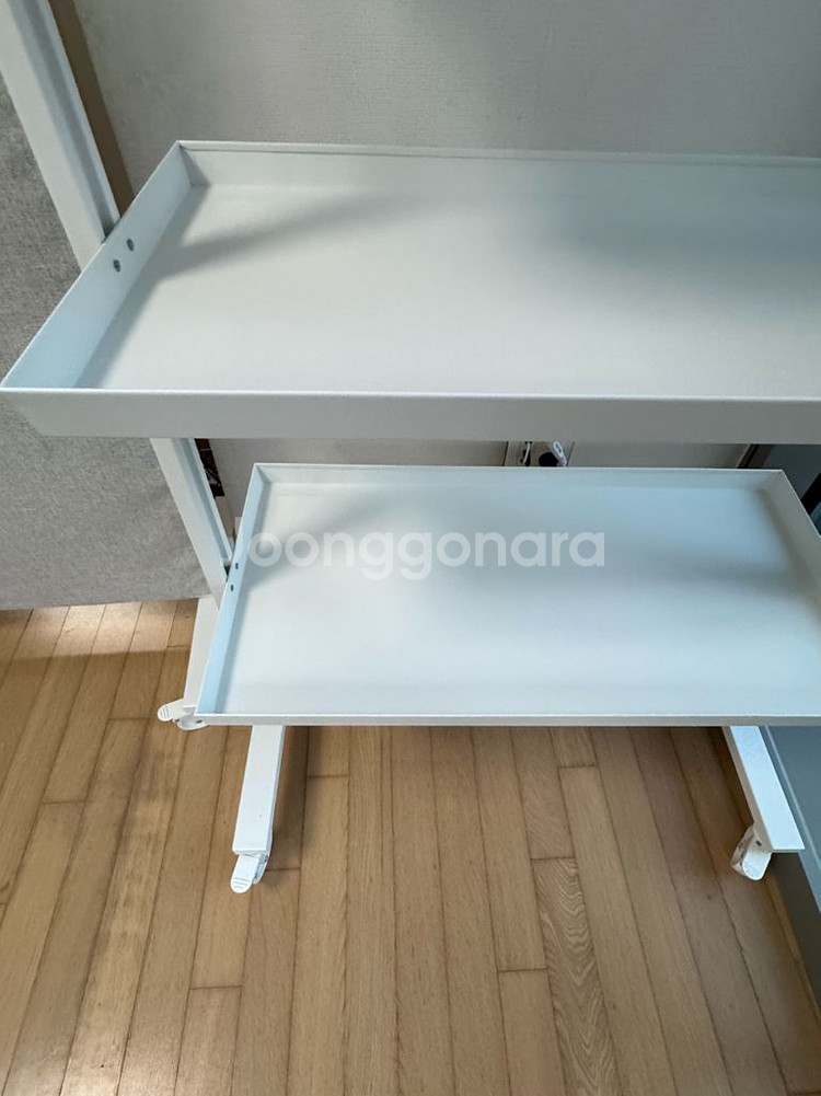 이케아 MITTZON 밋손전시용선반/바퀴프레임, 화이트, 85x205 cm--1