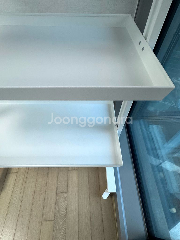 이케아 MITTZON 밋손전시용선반/바퀴프레임, 화이트, 85x205 cm--2