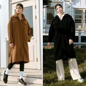 (새것)젝시믹스 코지 플리스 롱 자켓 블랙(SM)