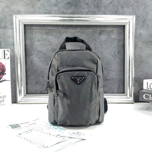 프라다 리나일론 및 사피아노 가죽 백팩