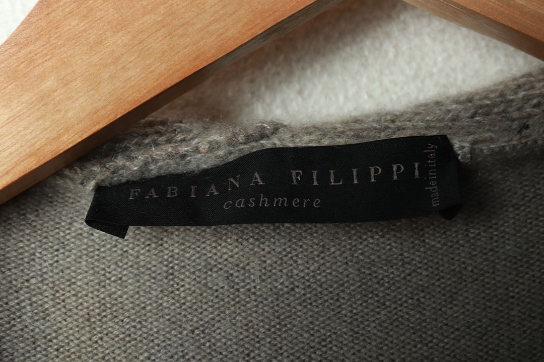 W(S) 파비아나 필리피 니트 가디건 민소매 후드집업--5