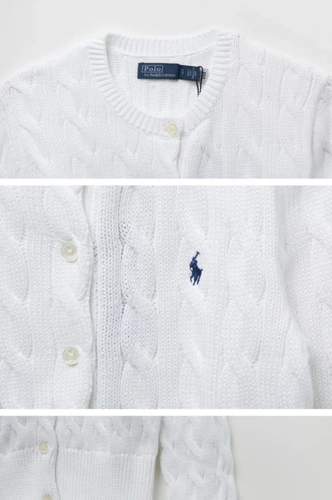 폴로 케이블 니트 가디건--3