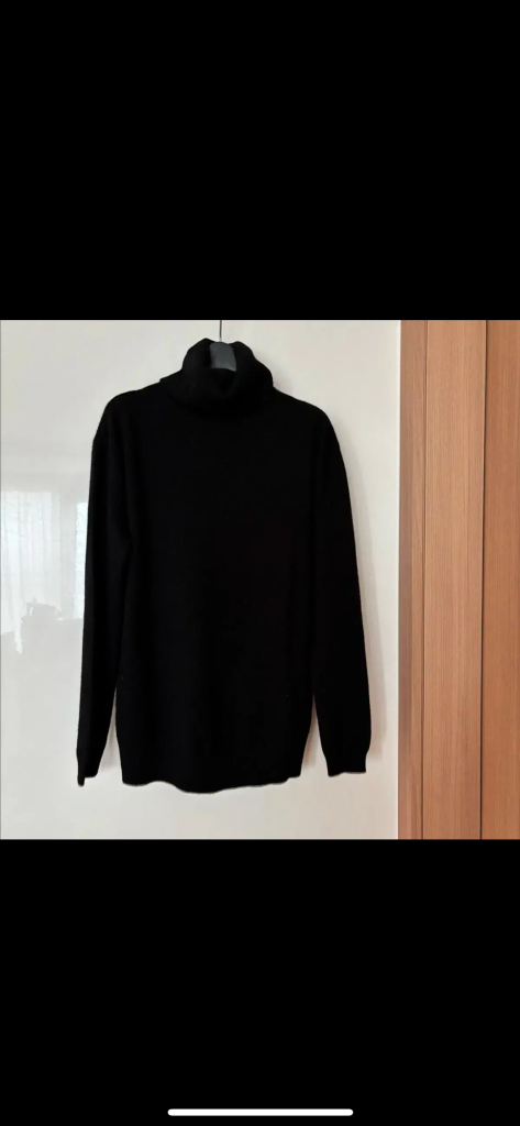 띠어리 블랙 캐시미어100 니트 스웨터 터틀넥 폴라 탑 올드머니룩 하객룩 이미지