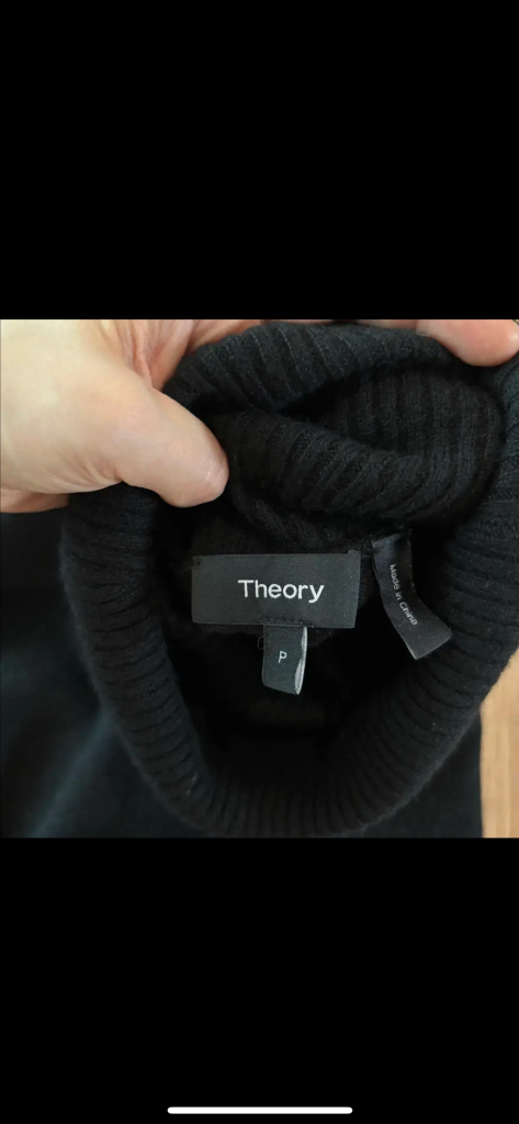 띠어리 블랙 캐시미어100 니트 스웨터 터틀넥 폴라 탑 올드머니룩 하객룩 이미지