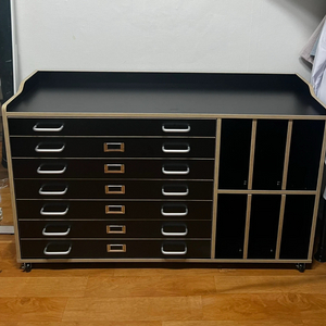 새제품) 100%국내제작 이동식서랍장 블랙우드 제품 판매합니다