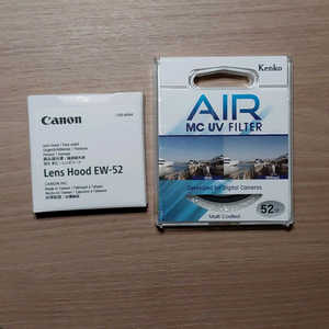 EW-52 후드 + 켄코 AIR mcuv 52mm 필터 캐논 rf 35mm f1.8 전용