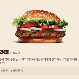 버거킹 와퍼 단품